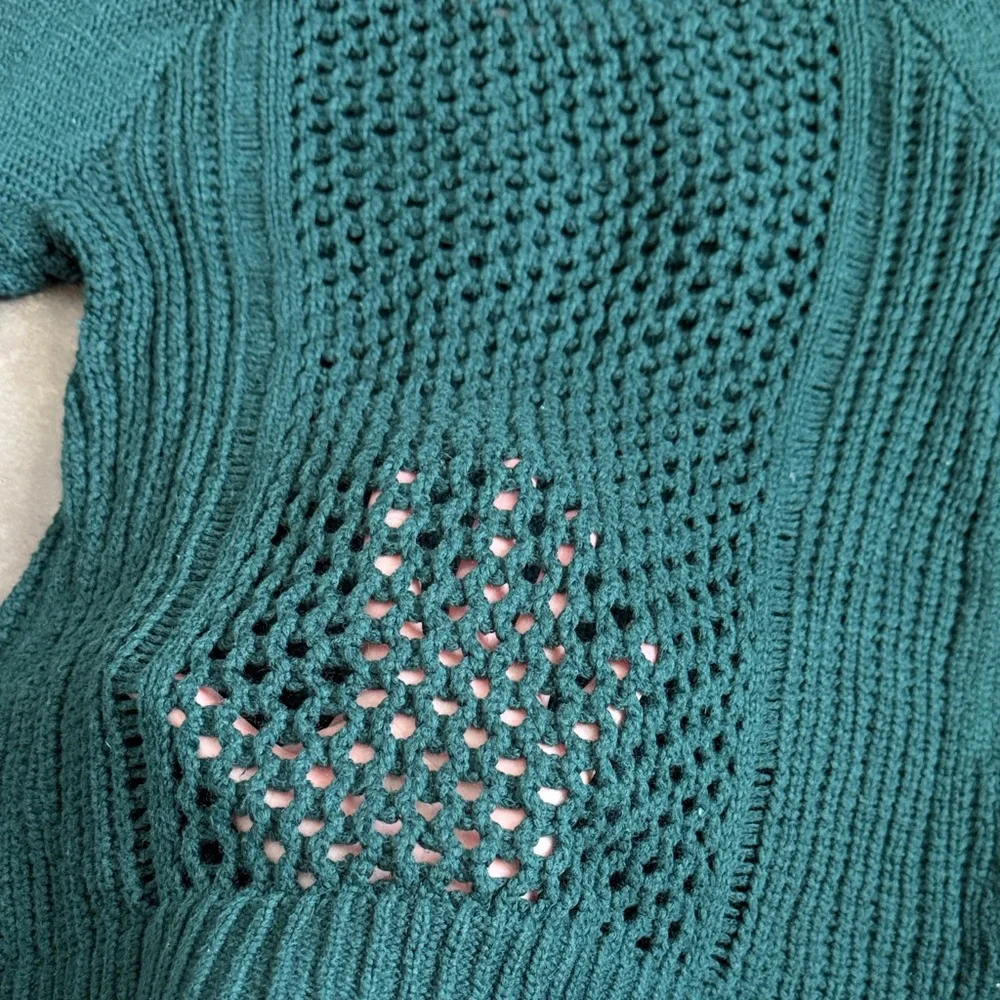 American Eagle Outfitters Forest Green Cable Knit Sweater - Picture 4 of 4